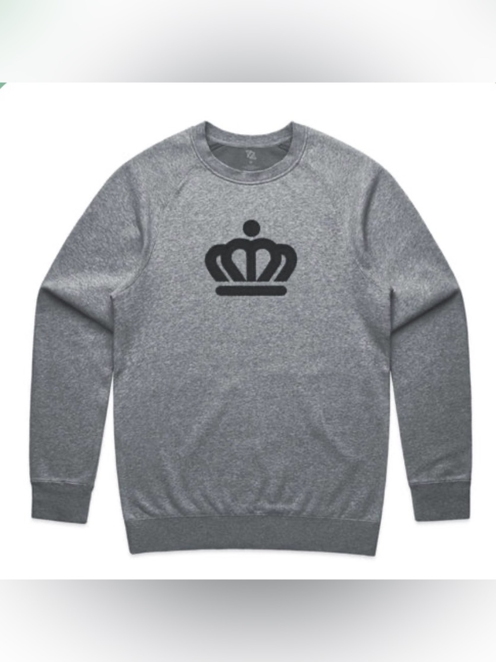 704 shop Gray City of Charlotte Crown Crewneck Sweatshirt Unisex Large